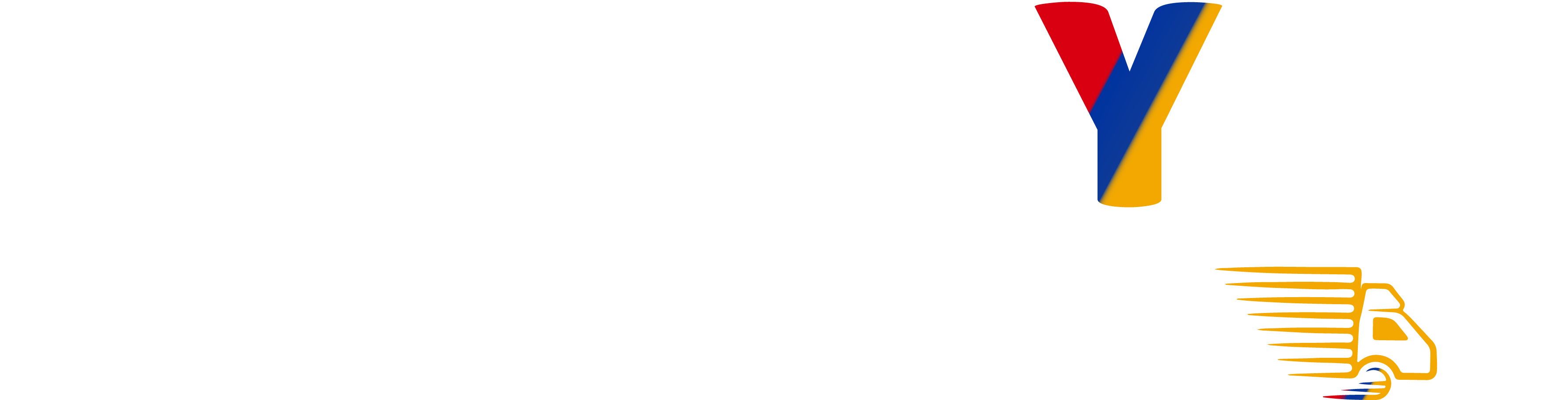 Logo de couleur blanc de France Yan Transports, société de livraison